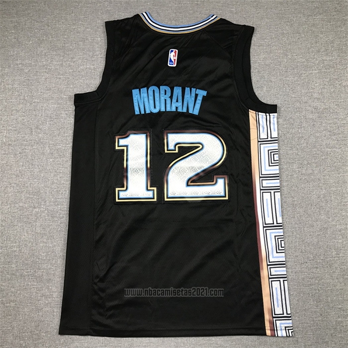 Camiseta Memphis Grizzlies Ja Morant #12 Ciudad 2022-23 Negro